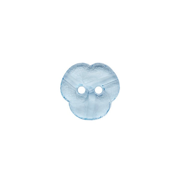 plexiglass button with 2 holes light blue