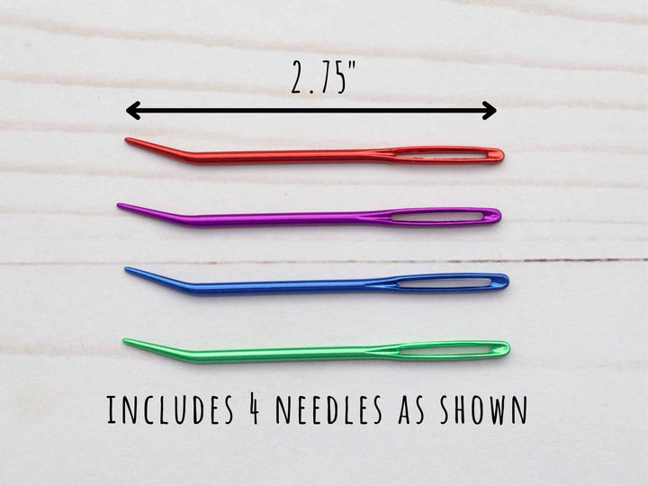 Darning Needles Bent Tip Aluminum Pack of 4