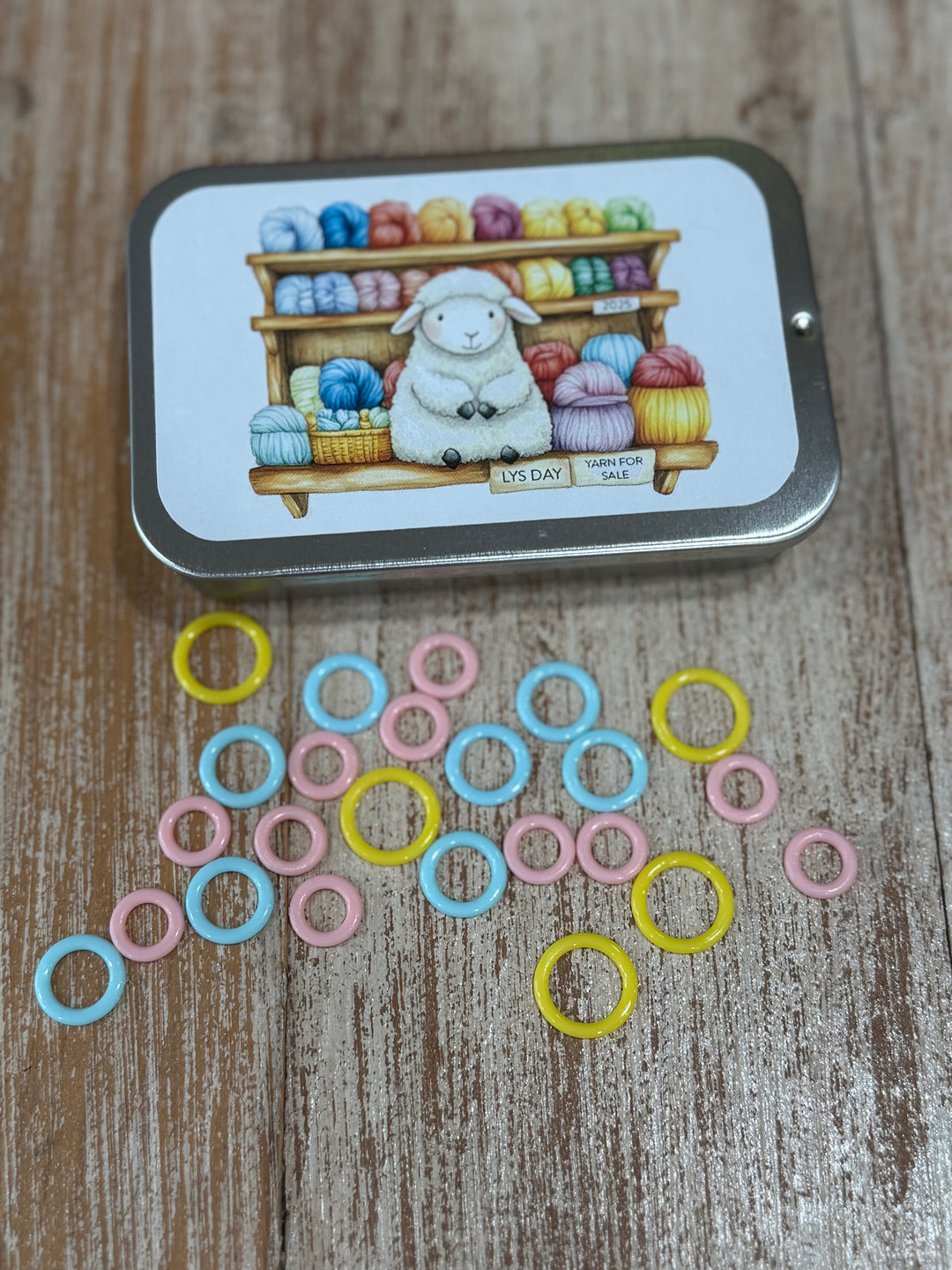 LYS Day 2025 Exclusive Stitch Marker Storage Tin