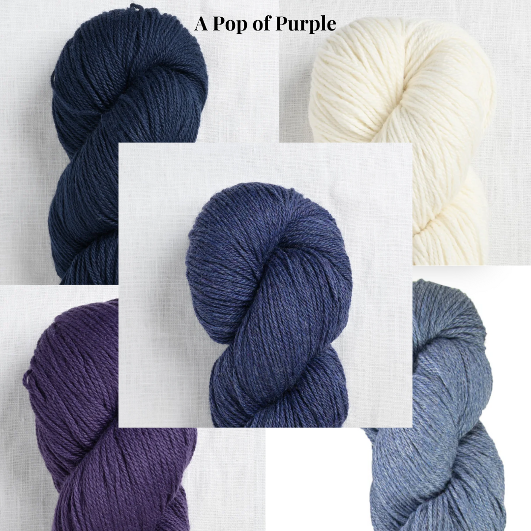 Berroco Mystery Knit Along Blanket Kits MKAL - A Pop of Purple