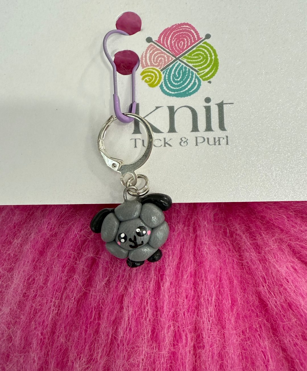 Stitch Markers | Grey Sheep and Ten Bulb Markers