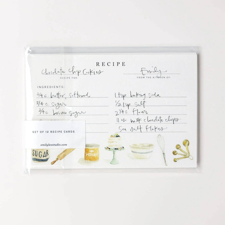 Baking recipe cards
