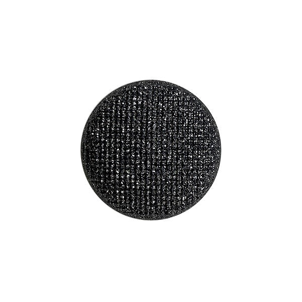 polyamide button round shape with glittering surface and shank black