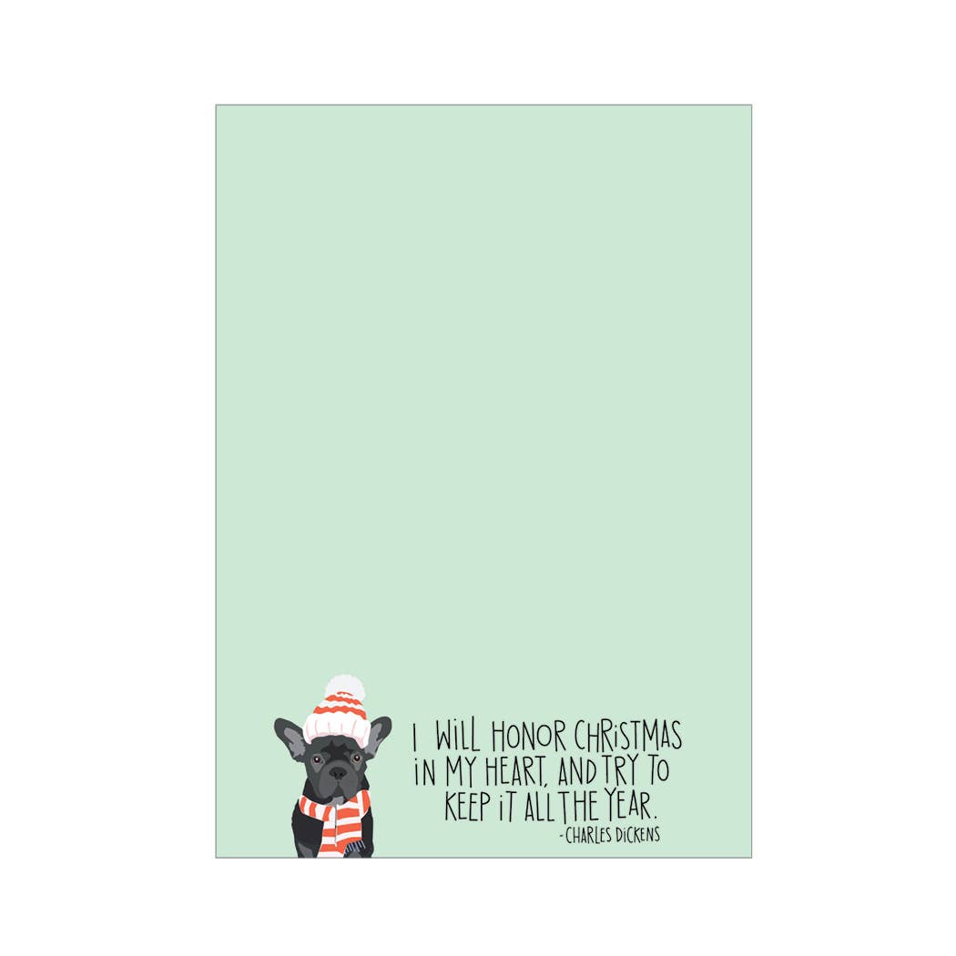 Charles Dickens Christmas Quote 4.75x6.5" Holiday Notepad