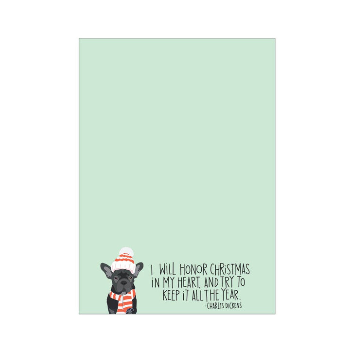 Charles Dickens Christmas Quote 4.75x6.5" Holiday Notepad