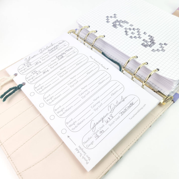 Teal Heart Project Journal Planner for Knitters &amp; Crocheters