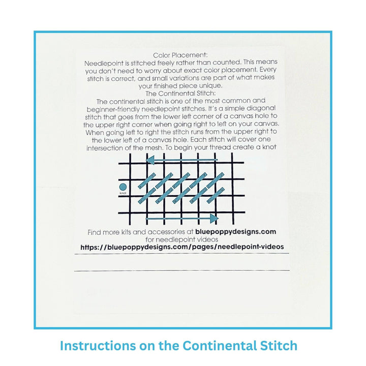 Blue Hydrangea Needlepoint Design