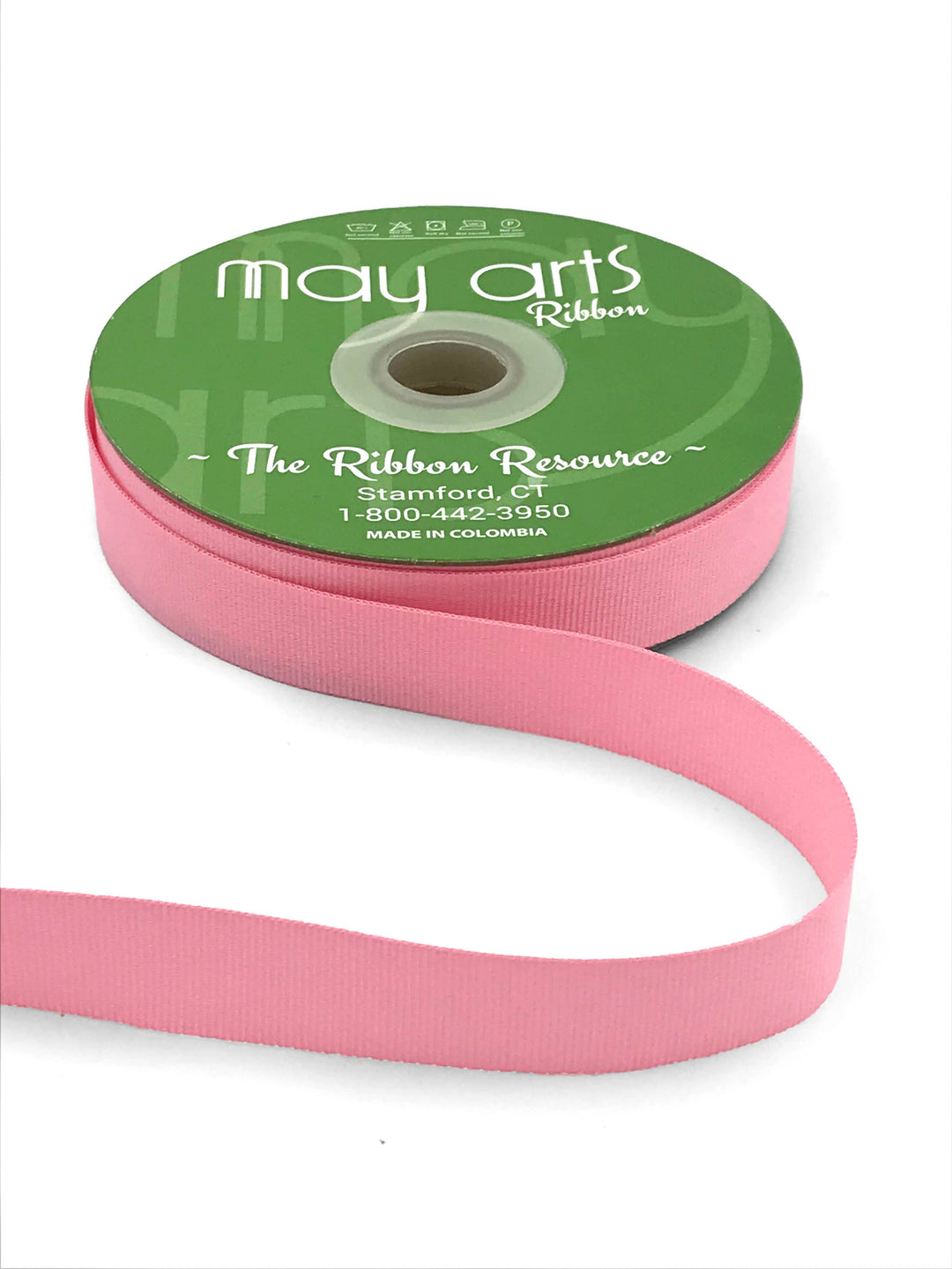 3/4" Light Pink Woven Grosgrain Ribbon