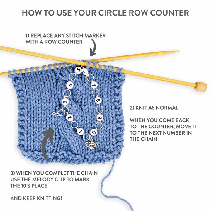 Turquoise Row Counter - Medium Circle
