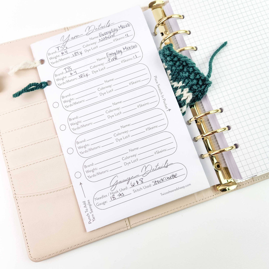Teal Heart Project Journal Planner for Knitters &amp; Crocheters