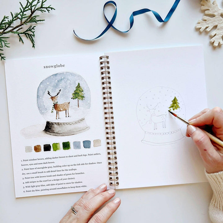 Winter watercolor workbook by Emily Lex Studio
