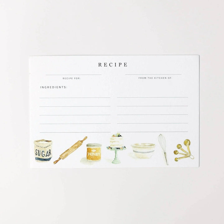 Baking recipe cards