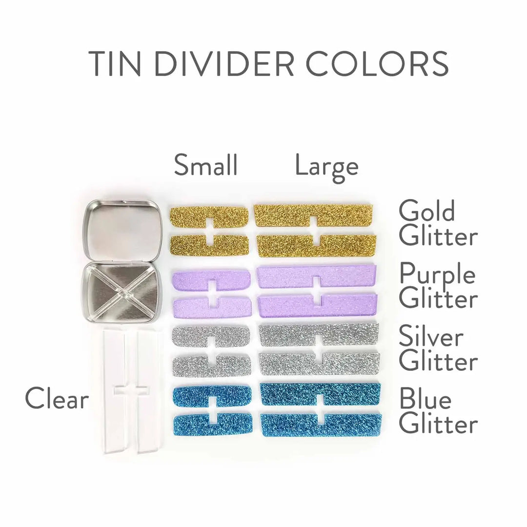 Storage Tin Dividers Purple