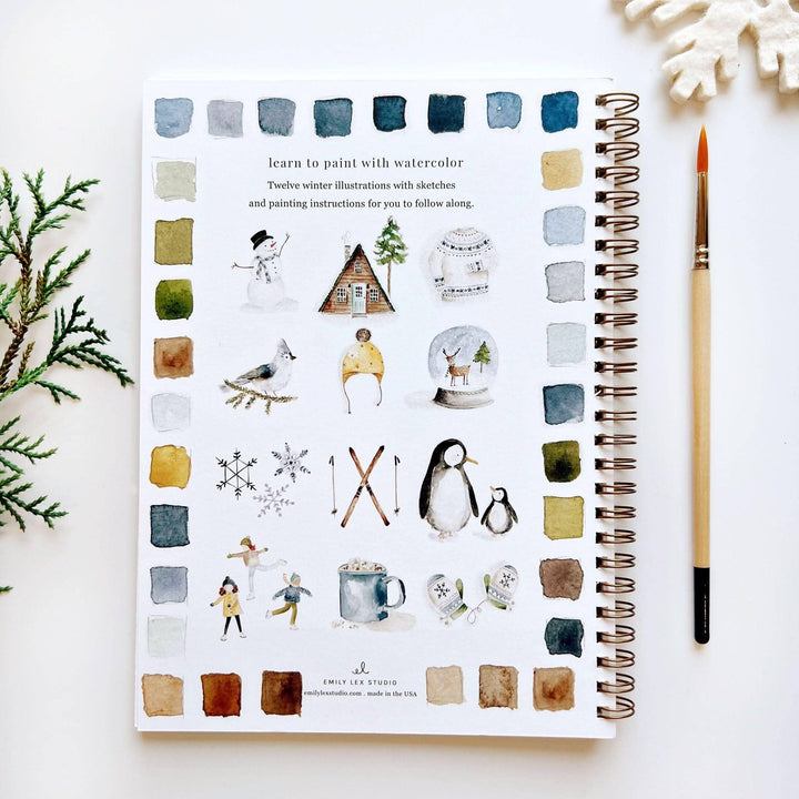 Winter watercolor workbook by Emily Lex Studio