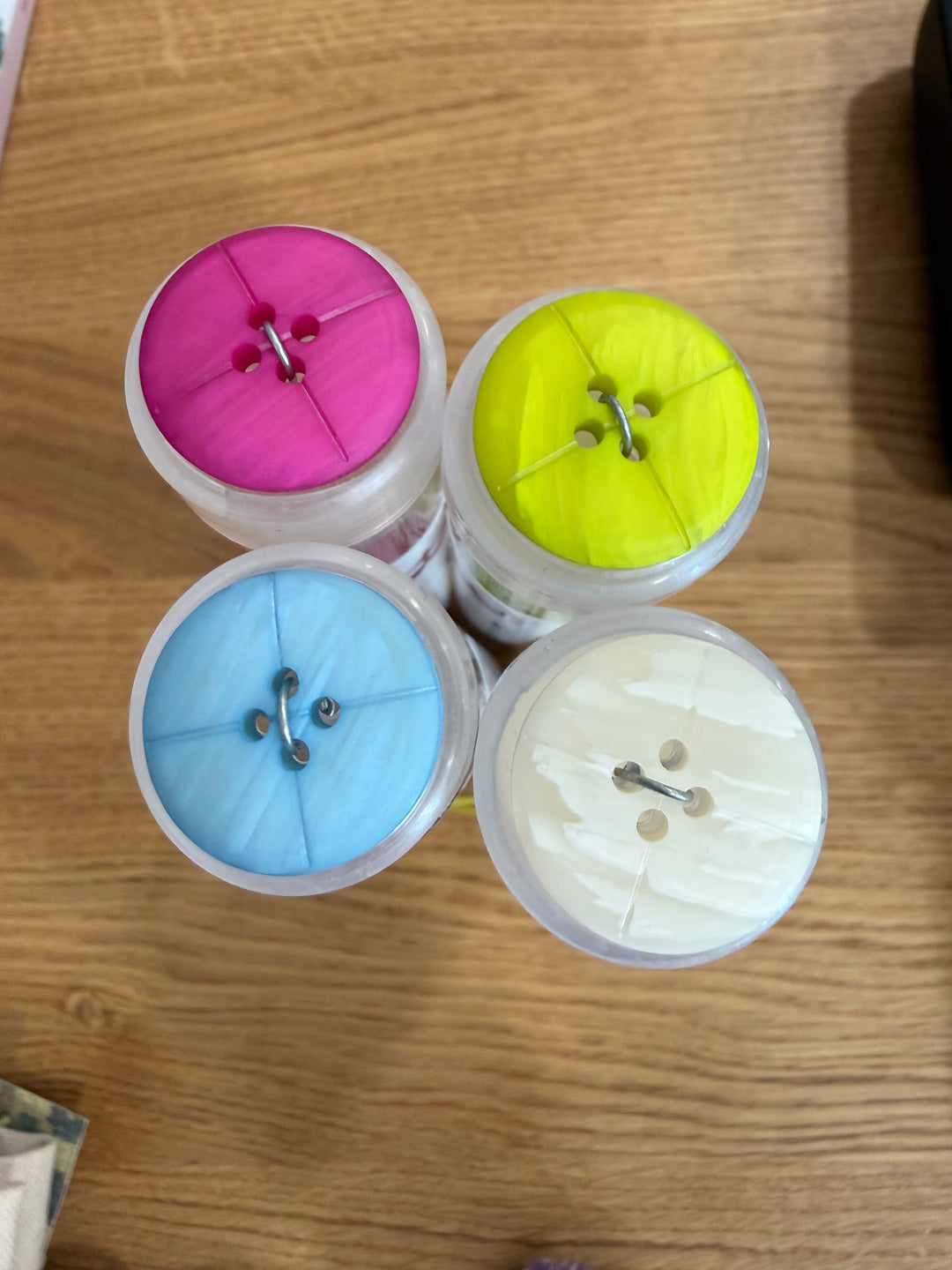 Italian Plastic Crossed Buttons