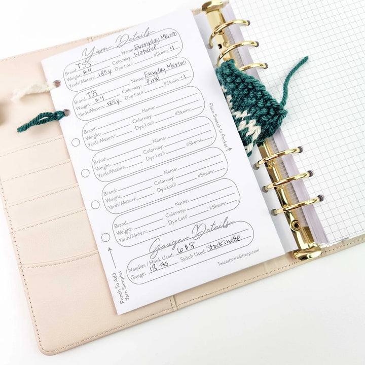 Chubby Sheep Project Journal Planner for Knitters & Crocheters