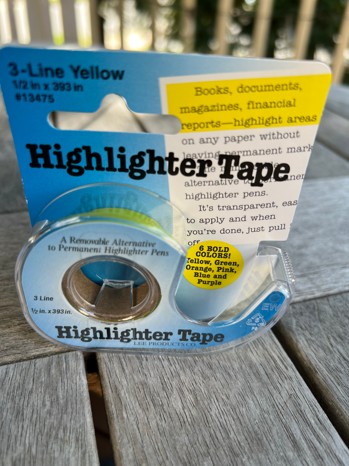 Lee Highlighter Reusable Tape 1/2" x 393"