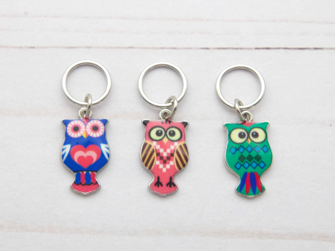 Colorful Owls | Stitch Markers