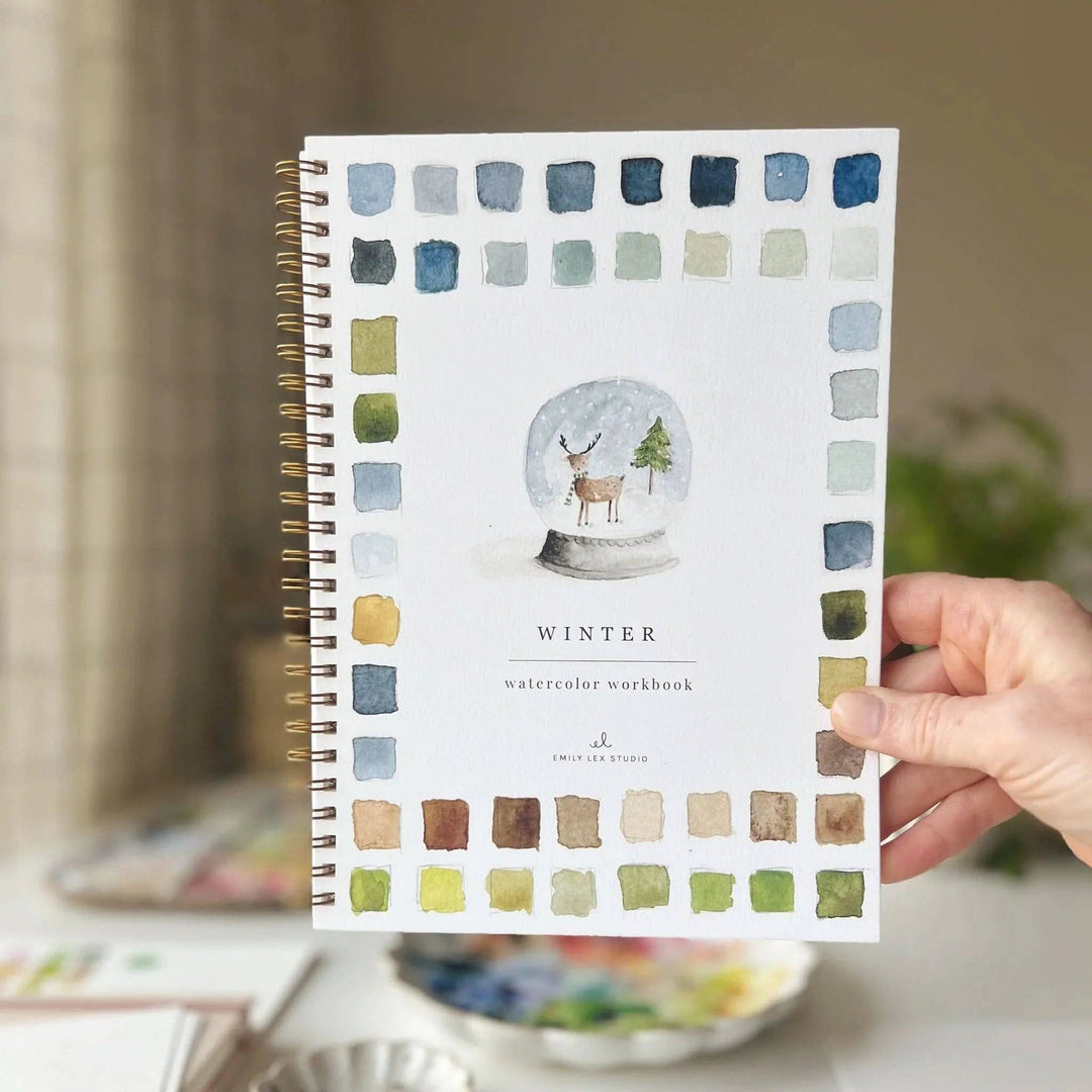 Winter watercolor workbook by Emily Lex Studio
