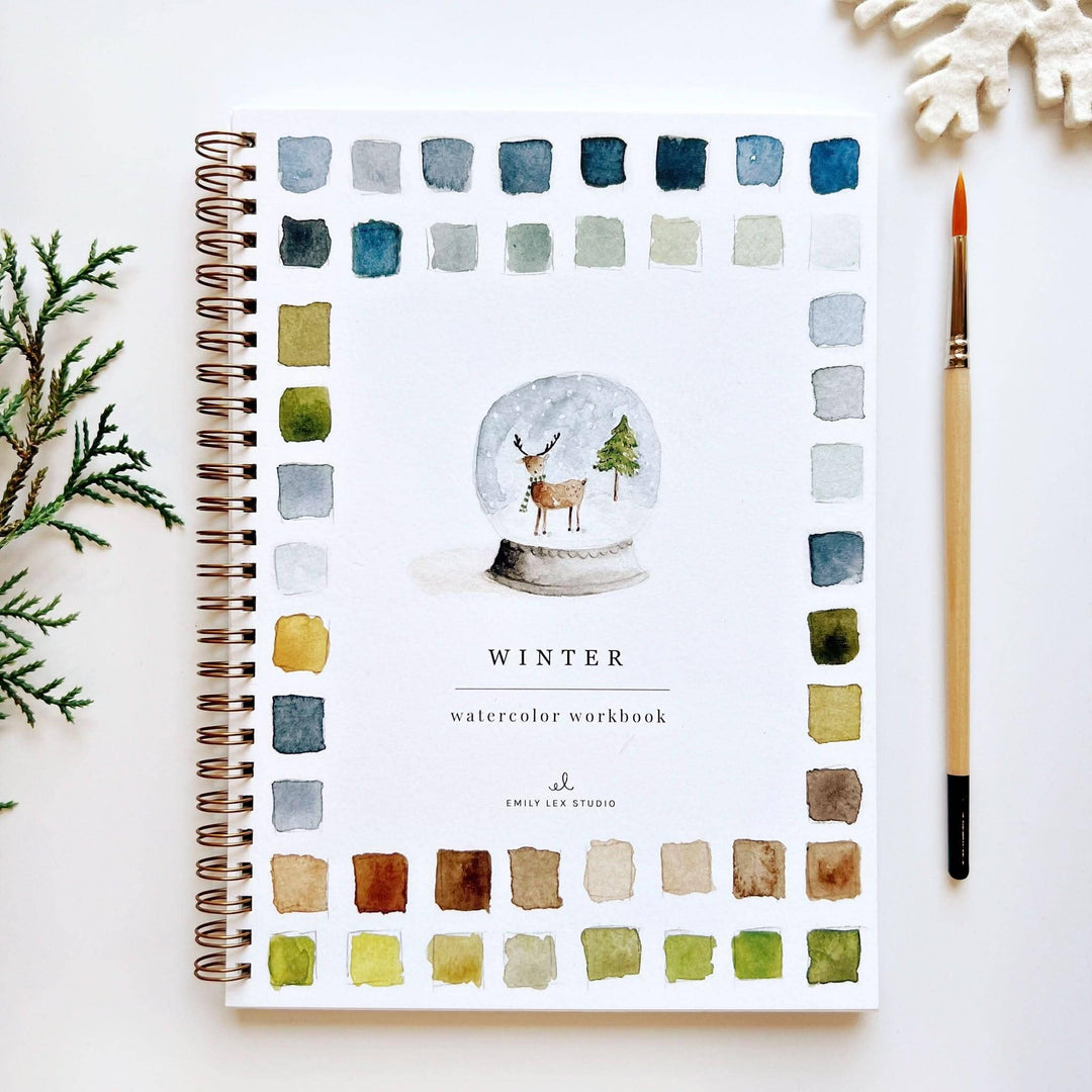 Winter watercolor workbook by Emily Lex Studio