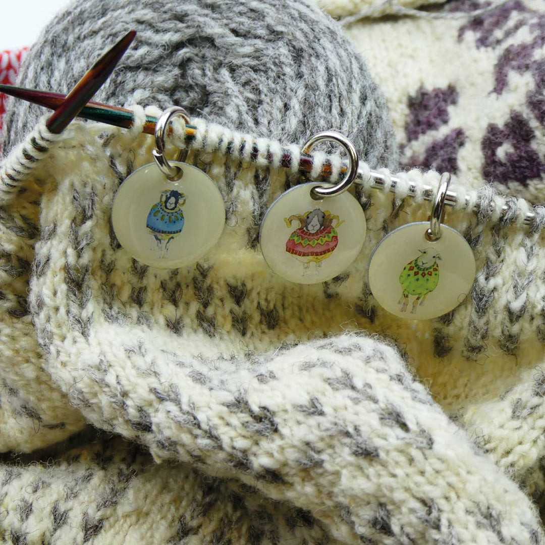 Sheep In Sweaters Stitch Markers (Set of 6)