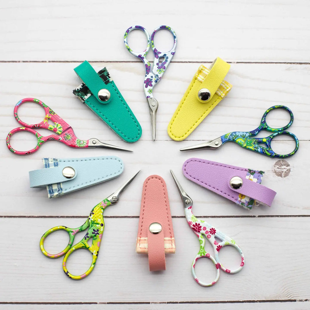 Colorful Scissors & Sheaths by Fox and Pine Stitches