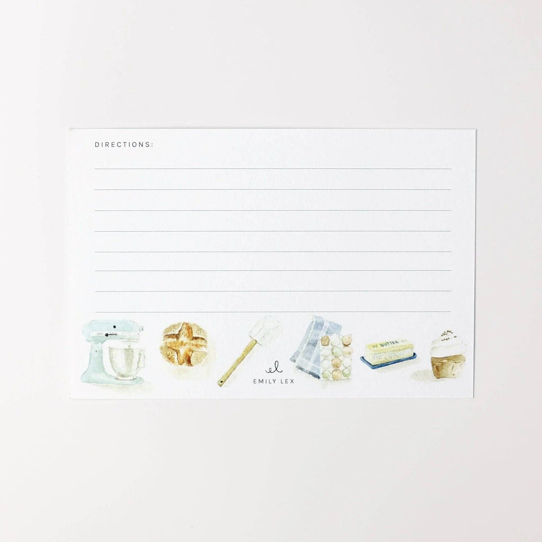 Baking recipe cards
