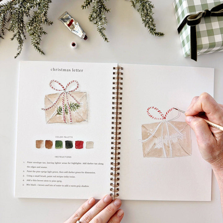 Classic christmas watercolor workbook