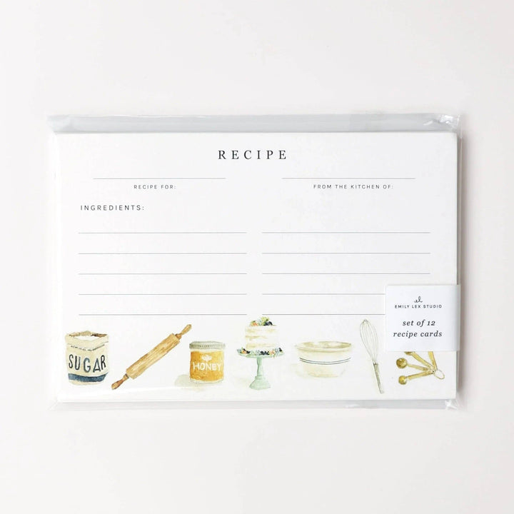 Baking recipe cards