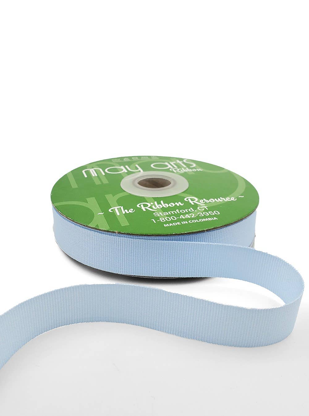 3/4" Light Blue Woven Grosgrain Ribbon