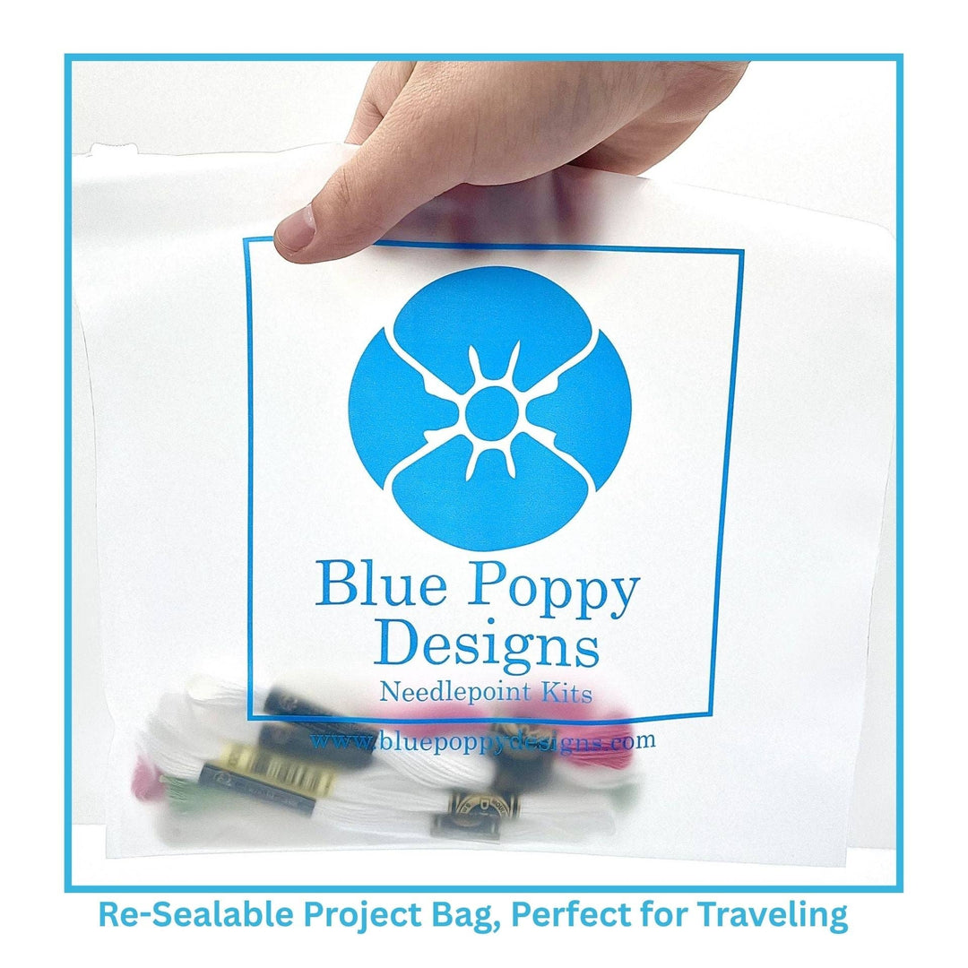 Blue Hydrangea Needlepoint Design