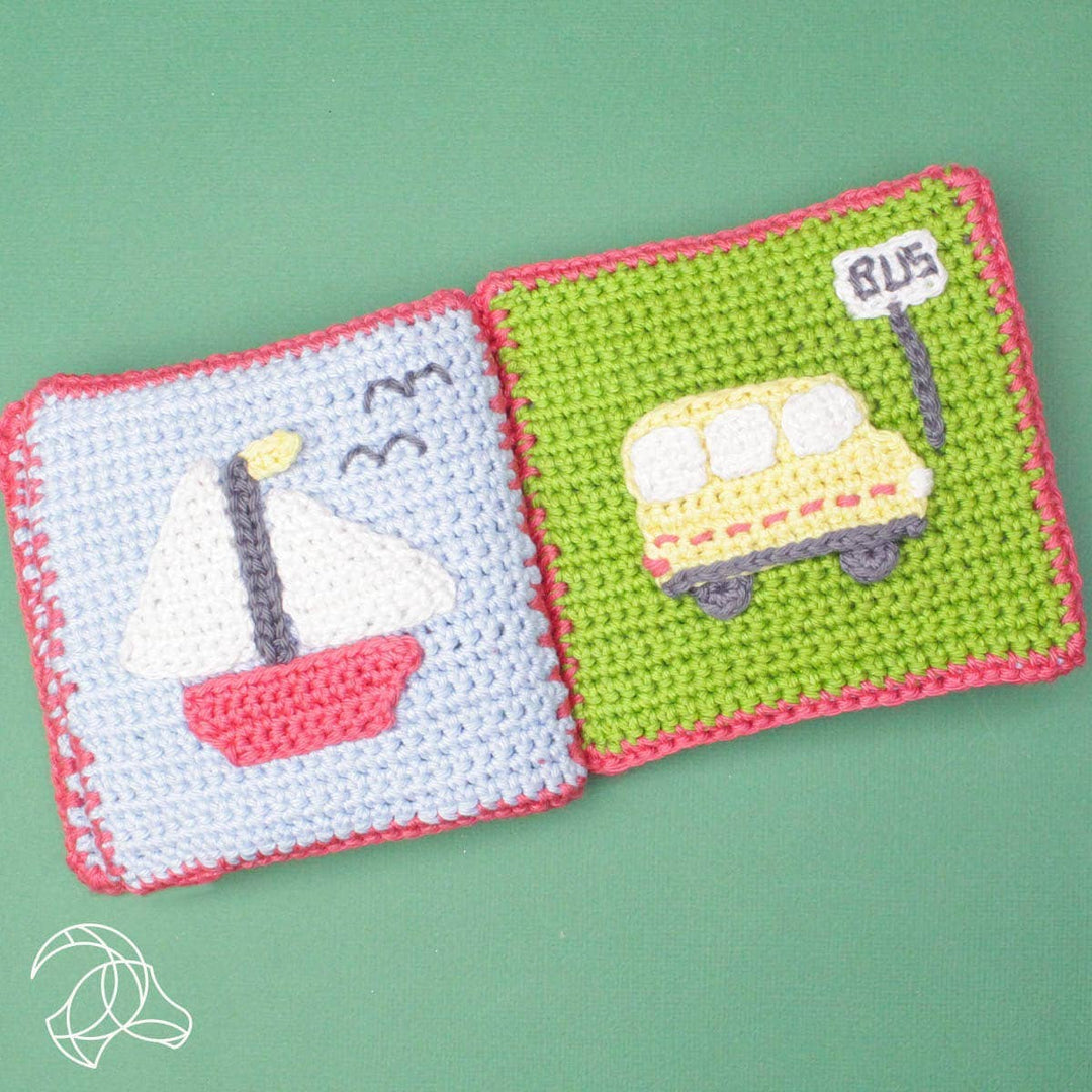 DIY Crochet Kit - Soft Book "Vehicles"
