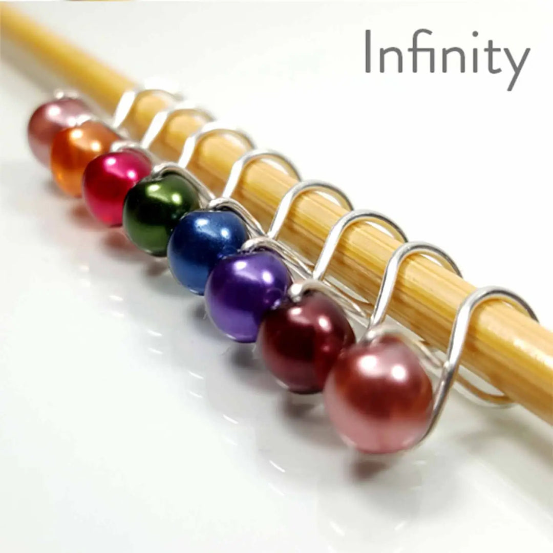 Fairy Lights Knitting or Crochet Stitch Markers - Medium Infinity