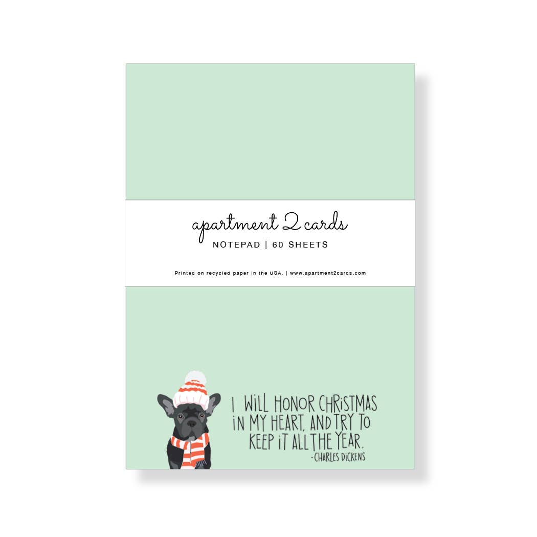 Charles Dickens Christmas Quote 4.75x6.5" Holiday Notepad