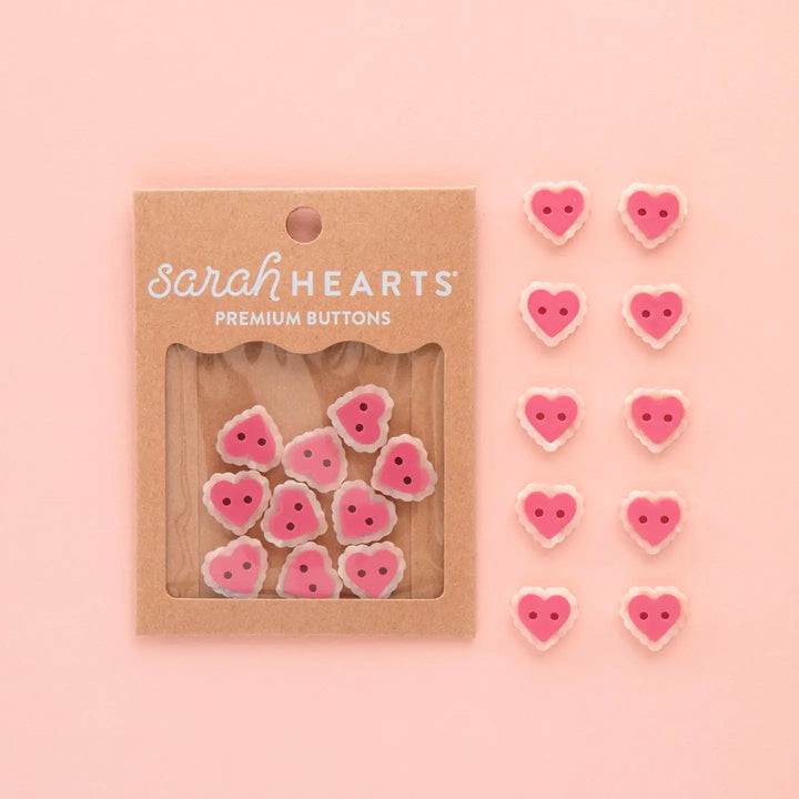 Pink Sweet Heart Small 5/8" Buttons