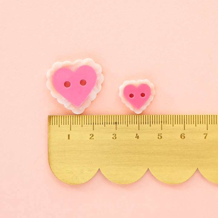Pink Sweet Heart Small 5/8" Buttons