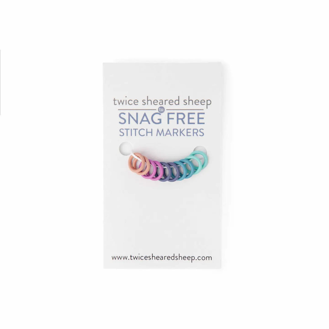 Simple Ring Stitch Markers - Large Rainbow