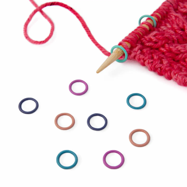 Simple Ring Stitch Markers - Large Rainbow