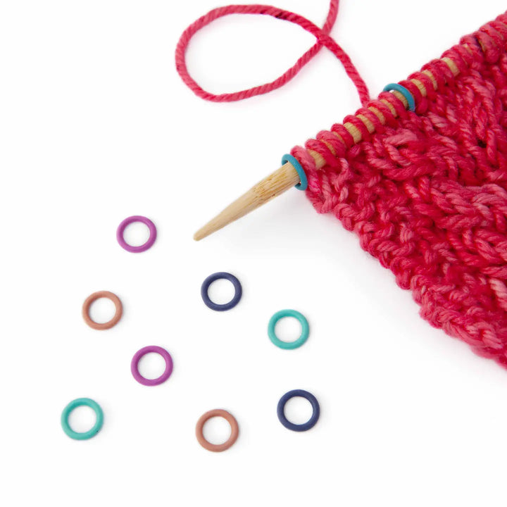 Simple Ring Stitch Markers - Large Rainbow