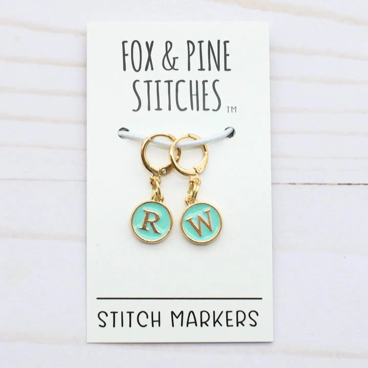 Teal Right Wrong Side | Stitch Markers Knitting Notions