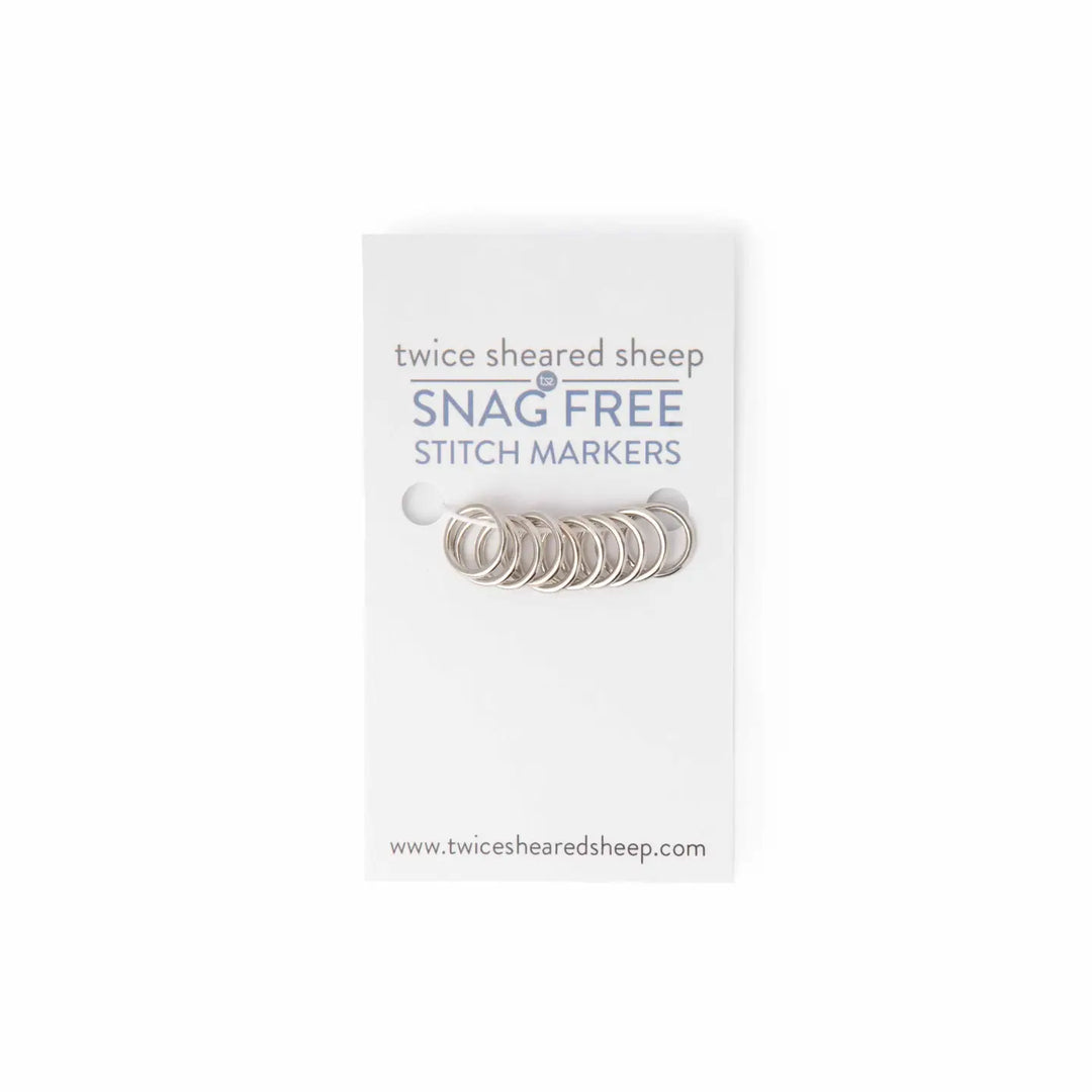 Simple Ring Stitch Markers - Medium Silver