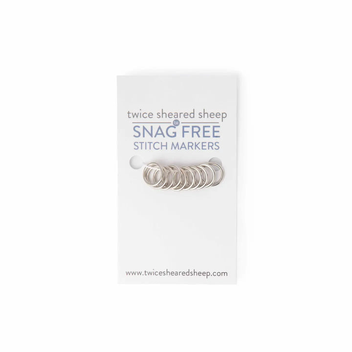 Simple Ring Stitch Markers - Medium Silver