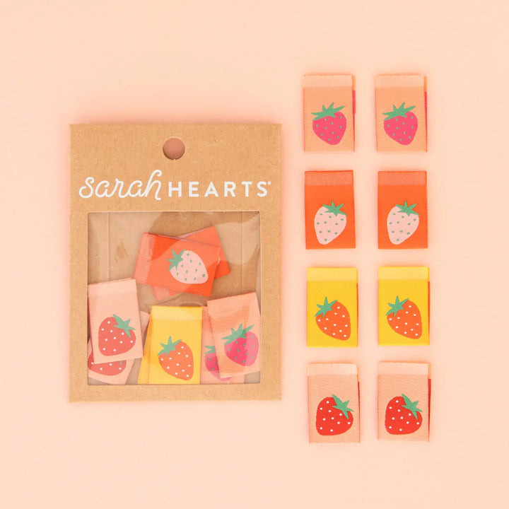 Strawberry Multipack Woven Sewing Quilt and Garment Labels
