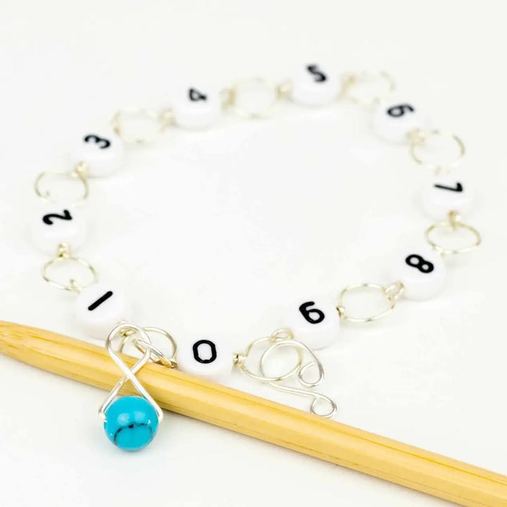 Turquoise Row Counter - Medium Circle